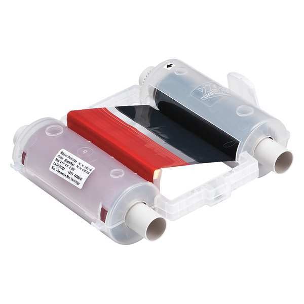 Brady Ribbon Cartridge, Black/Red, 4-1/8 In. W - 76763