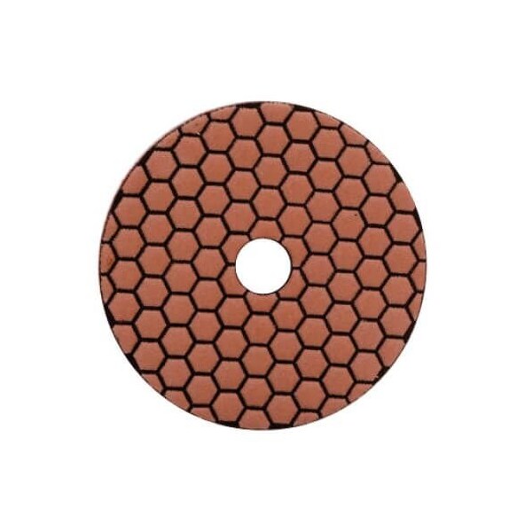 Lackmond Dry Polishing Pad, Resin Bonded Hook And Loop Backed, 4 Pad Diameter, 1500 Grit - DPD15004