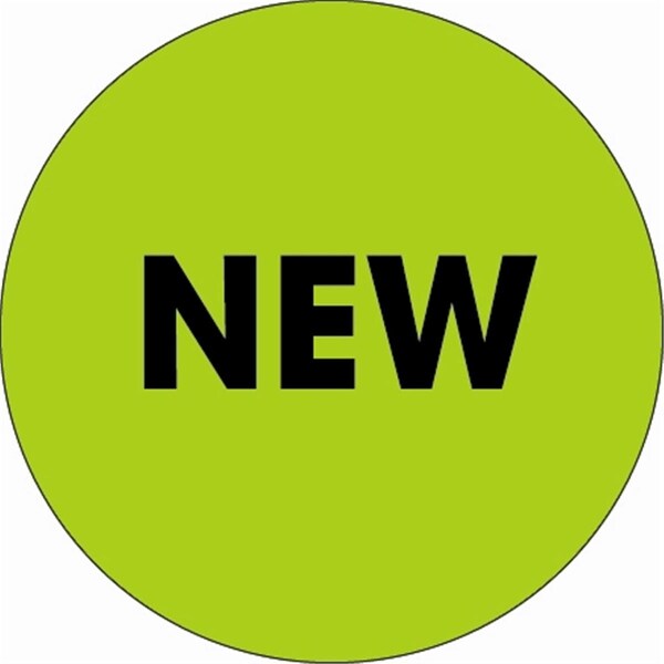 Bondad 2 in. Circle - New Fluorescent Green Labels - Roll of 500 - BO3359055