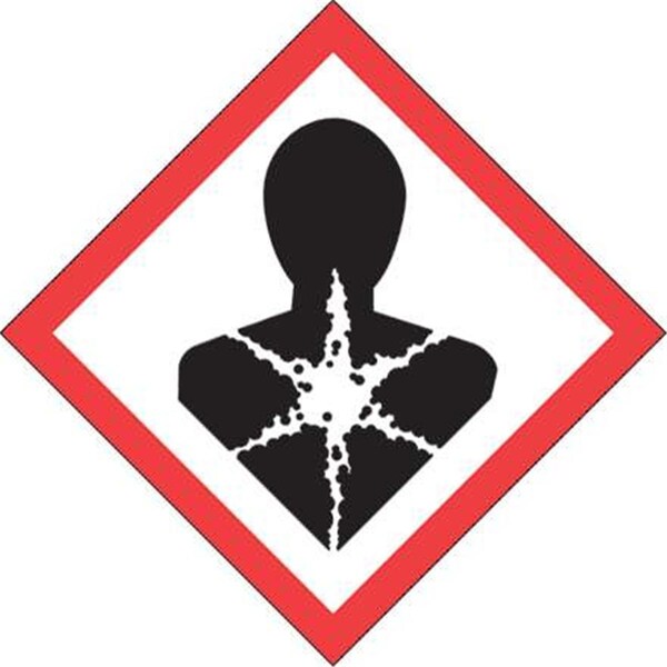 Bondad 1 x 1 in. Pictogram - Health Hazard Labels, Black, Red & White - Roll of 500 - BO2536847
