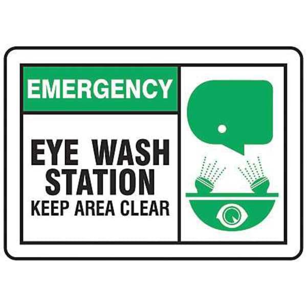 Accuform Safety Label, 3 1/2 in Height, 5 in English, LFSD904VSP - LFSD904VSP