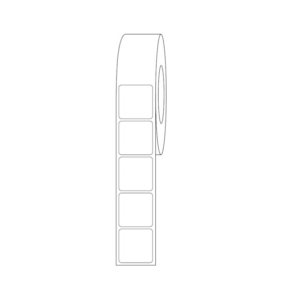 Nevs Thermal Transfer Slide Label, 15/16" x 15/16", 1 Across White - CB-SL-TT-1