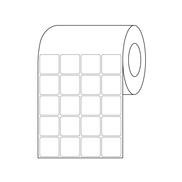 Nevs Direct Thermal Slide Label, 7/8" x 7/8", 4 Across White - CB-SL-78-T-4