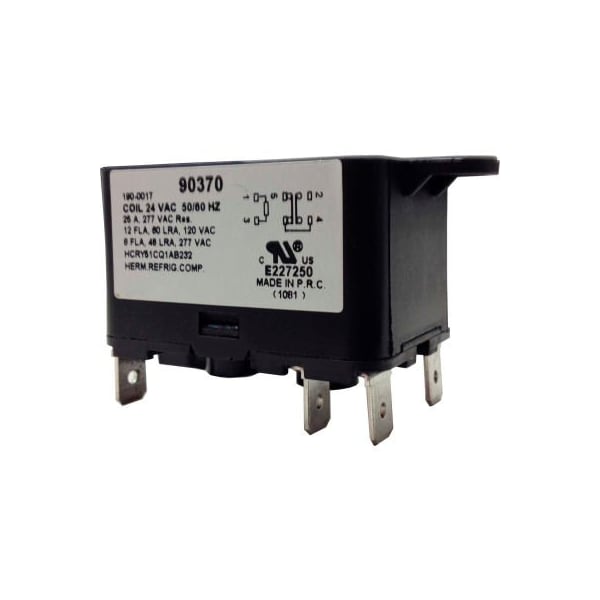 Producto de Refrigeración Internacional PSG 90370 Relé de Doble Tiro Pesado 50/60 Hz 8 Amperios @240V; Bobina 24VAC - 90370