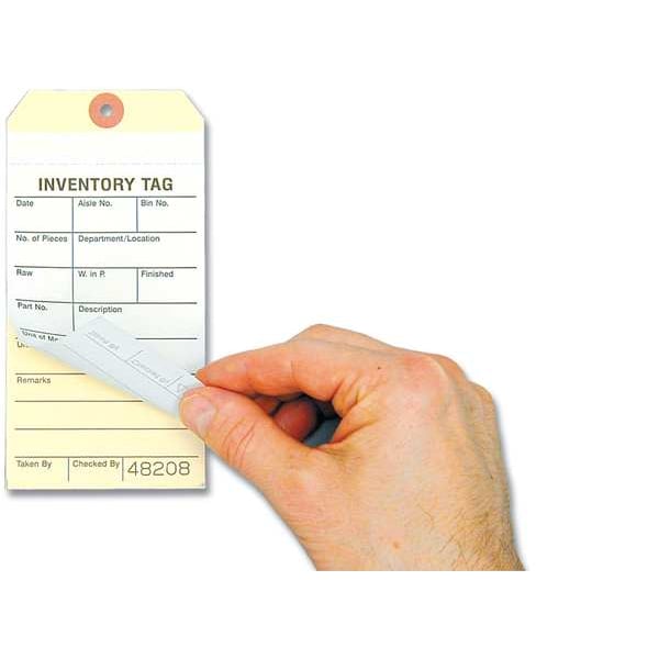 Badger Tag & Label Two-Part Inventory Tag, Cardstock, PK100 - 28002C2