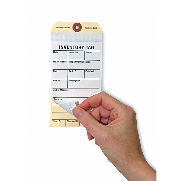 Badger Tag & Label Two-Part Inventory Tag, Cardstock, PK100 - 28002C2