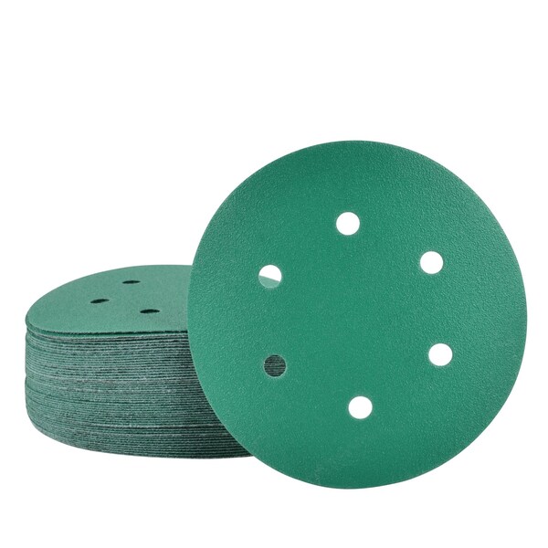 Legit Grit 6 inch Sand paper Disc, 6-Hole, 150 Grit, 50PK - LG6-6150-50