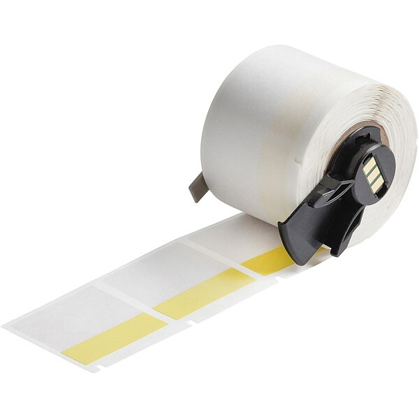 Brady Label, 1 1/2 in W, Clear; Yellow - M6-32-427-YL