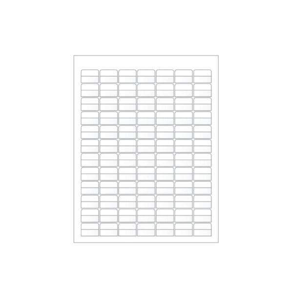 Ziptape Laser Printer Label Sheet Sticker Paper - 1" W x 0.34" H , 840PK - ZT-LSL-75-603-10