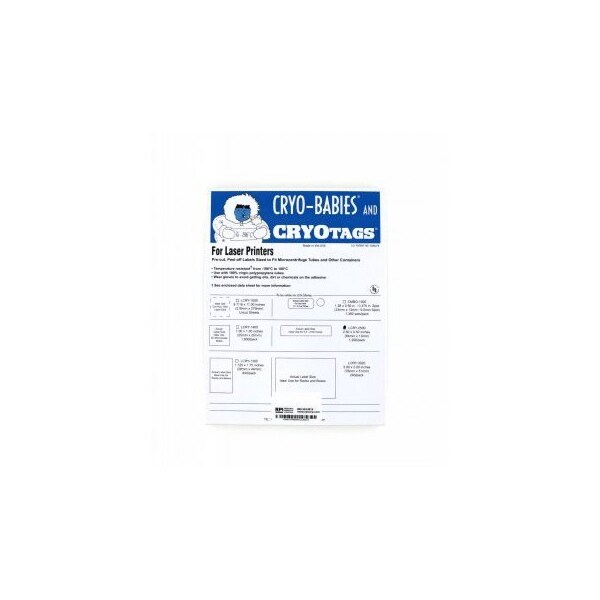 Diversified Biotech Cryo-Tags, Laser, 2.5-0.5", White, 1200/pk, 1200PK - 247158