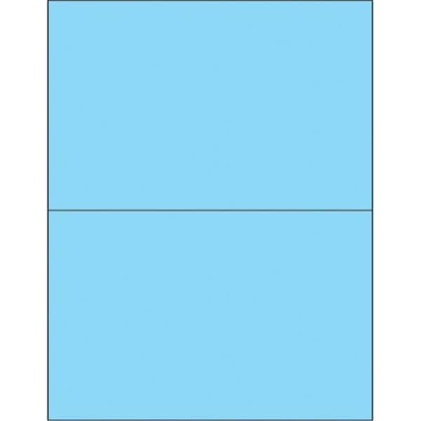 Box Partners Box Partners LL184BE 8.5 x 5.5 in. Fluorescent Pastel Blue Rectangle Laser Labels - Pack of 200 - LL184BE