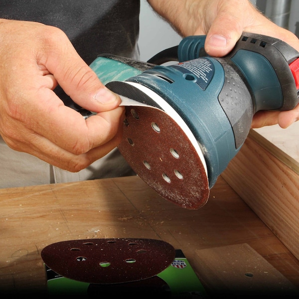 Gator Finishing 5" Red Resin Random Orbit Sander Hook and Loop Discs, 120 Fine Grit Prepare - 4342
