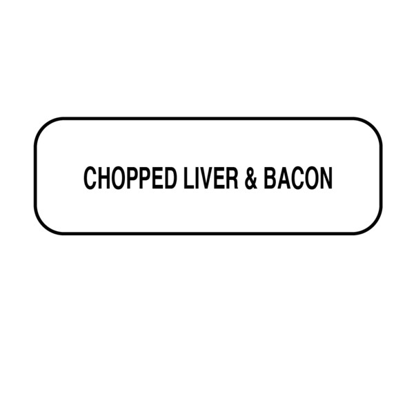 Nevs Chopped Liver & Bacon Label 1/2" x 1-1/2" - DIET-514