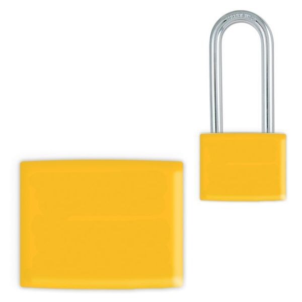 Idesco Padlock Label, 2-1/8inHx1-1/2inW, PK25, LMBBT102AAC - LMBBT102AAC