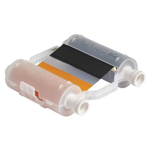 Brady Printer Ribbon, 4-21/64" W, 200 ft. L, Black/Orange - B30-R10000-KO-16