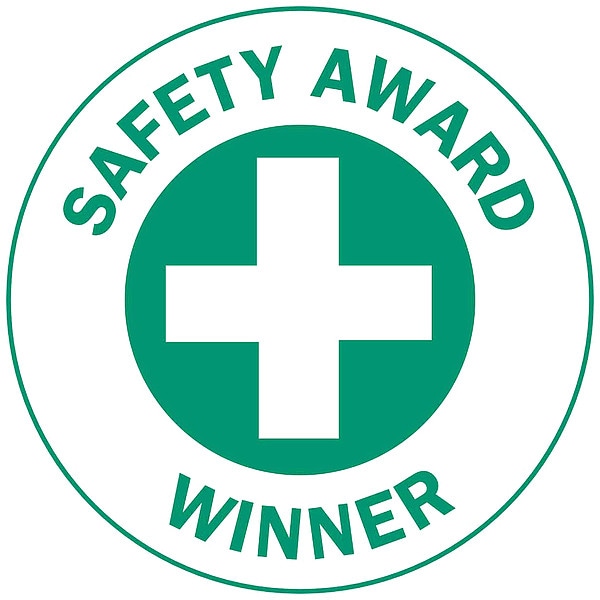 Brady Hard Hat Emblem Labl, 2in. dia., Vinyl, PK4, 49555 - 49555