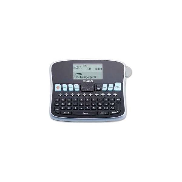 Sanford Dymo Label Maker, 1754488, 2 Lines Screen, 3 Fonts, 734 X 578 X 234, BlackSilver - 1754488