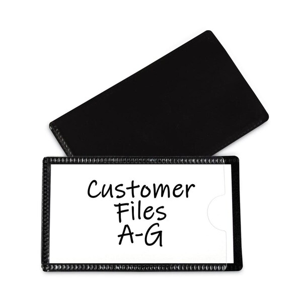Clineprod 4.25 x 2.25 in. Slap Stick Magnetic Side Load Label Holder, Black - CLI87700