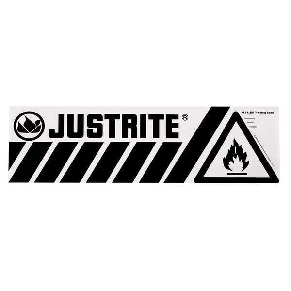 Justrite Warning Label, 5 In. H, 17-1/2 In. W - 29003