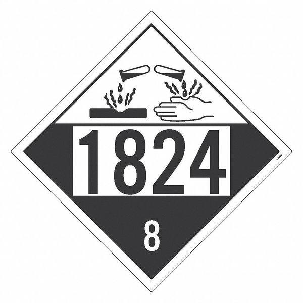 Nmc Dot Placard Sign, 1824 8, Pk25, Material: Unrippable Vinyl - DL147BUV25