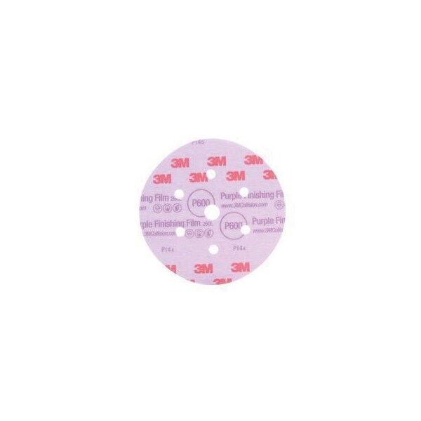 3M 3M Purple Finishing Film Hookit Disc Dust-Free, 30771, 6 in, P600, 50PK - 7100122774