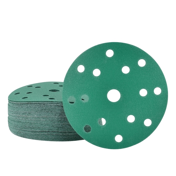 Legit Grit 6 inch Sand paper Disc, 15-Hole, 150 Grit, 50PK - LG6-15150-50
