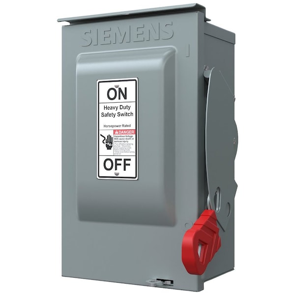 Interruptor de Seguridad No Fusible Siemens, Alta Resistencia, 600V AC, 3PST, 30 A, NEMA 3R - HNF361R