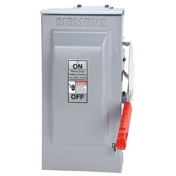 Interruptor de Seguridad No Fusible Siemens, Alta Resistencia, 600V AC, 3PST, 30 A, NEMA 3R - HNF361R