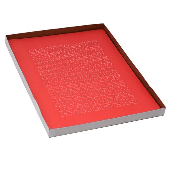 Globe Scientific Label Sheets, Cryo, 9.5mm Dots, for 0.5-1.5mL Tubes, 20 Sheets, 192 Labels per Sheet, Red, 3840PK - LCS-D95R