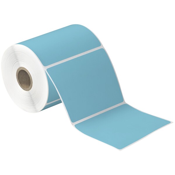 Tape Logic 4 x 4in Blue Desktop Direct Thermal Label, 12PK - THD383