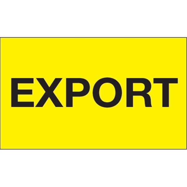 Bondad 3 x 5 in. - Export Fluorescent Yellow Labels - Roll of 500 - BO3344834