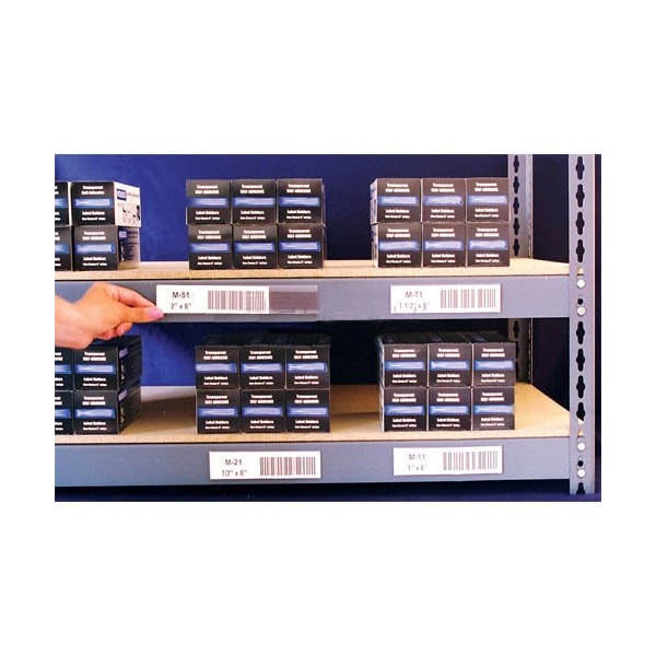 Aigner Index Self Adhesive Label Holders, 6W X .75H, 12PK - L-31