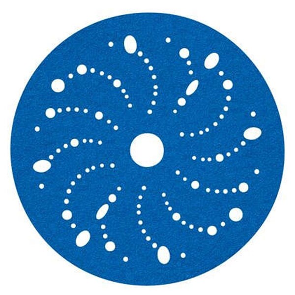 Pinpoint 80 Grit 5 in. Hookit Multi-Hole Clean Sanding Disc - Blue - PI1343511