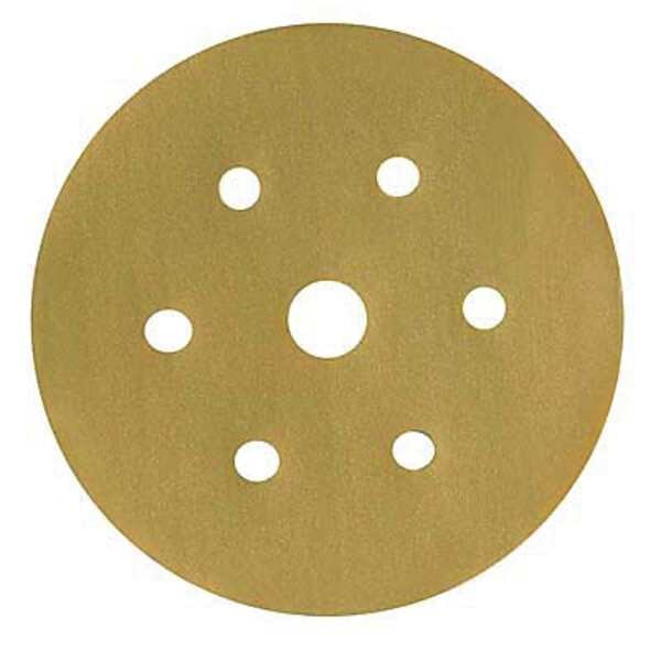 3M Hook-and-Loop Sanding Disc, 5" Dia, 5 Hole, Aluminum Oxide, P100 Grit, Open Coat Type, 255L - 7010308373
