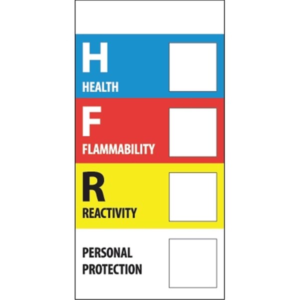 Bondad 1 x 2 in. - Health Flammability Reactivity Labels - Multiple - Roll of 500 - BO3344882