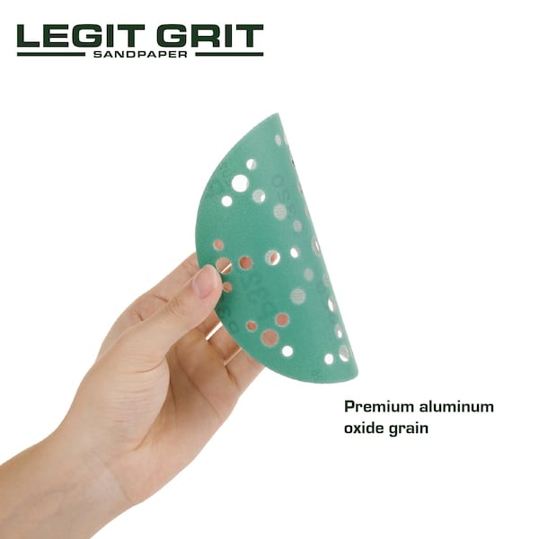 Legit Grit 6 inch Sand paper Disc, 49-Hole, 320 Grit, 150PK - LG6-49320-150