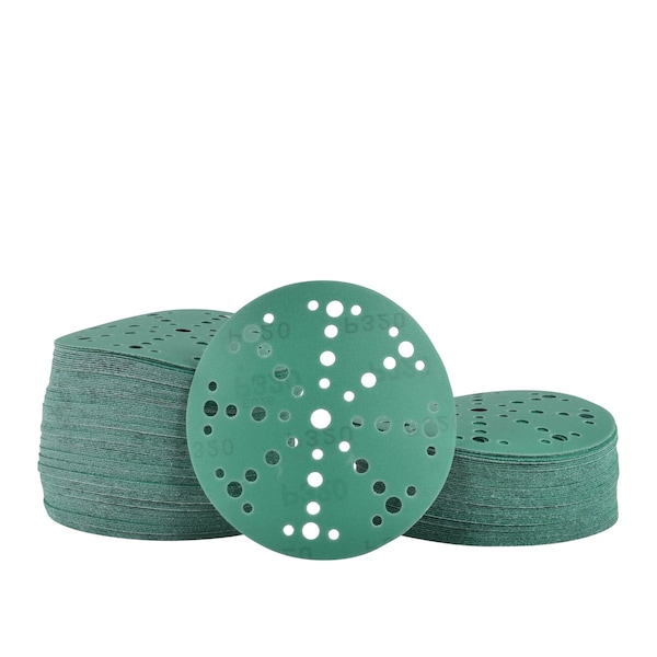 Legit Grit 6 inch Sand paper Disc, 49-Hole, 320 Grit, 150PK - LG6-49320-150