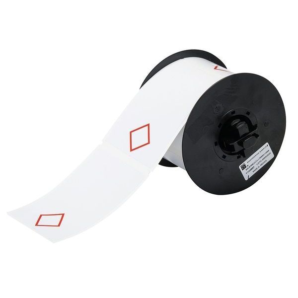 Brady Thermal Transfer Label, Red on White, Labels/Roll: 270 - B30-261-7569-CLP1