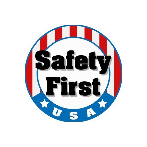 Nmc Safety First Usa Hard Hat Label, Pk25, Material: Reflective Vinyl Sheeting - HH156R