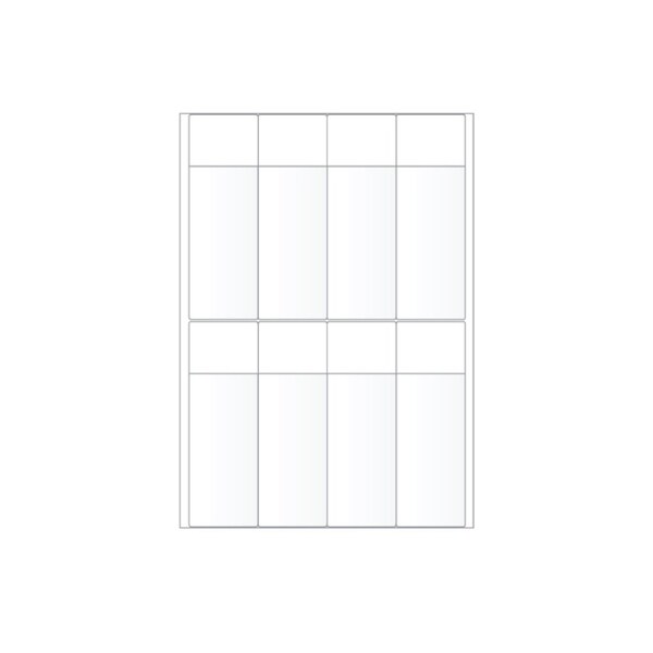 Ziptape Laser Printer Label Sheet Sticker Paper - 2" W x 1.5" H , 80PK - ZT-LSL-33-602-10