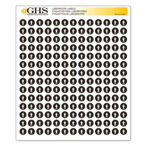 Ghs Safety Label, Full Body Suit, Gloss Paper, PK1820 - GHS1237