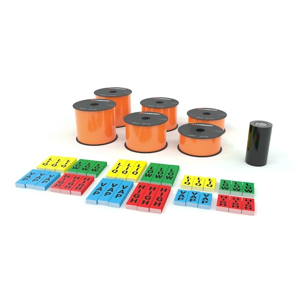 Labeltac LabelTac 4 Pro and Pro X, High Performance Orange Ammonia Pipe Marking Supply Bundle - SUP-AMM-O-LT4P-HP
