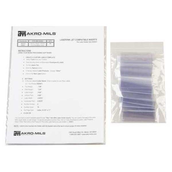 Akro-Mils Card Stock Holder, 1 x 3 In., PK25 - 29301
