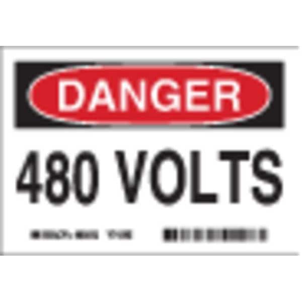 Brady Equipment Label, 3-1/2 In. H, PK5, 86060 - 86060