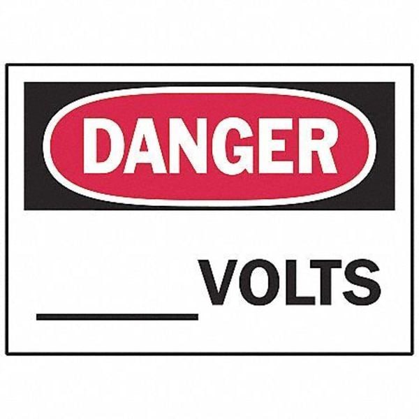 Brady Equipment Label, 3-1/2 In. H, PK5, 86060 - 86060