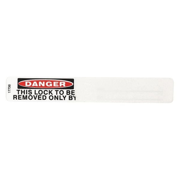 Electromark Padlock Label, 3/4 In. H, 5 In. W, PK25, Y604358 - Y604358