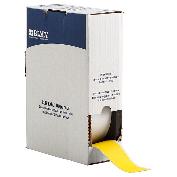 Brady Label, 2 in W, Indoor, Yellow - BM7C-2000-854-YL