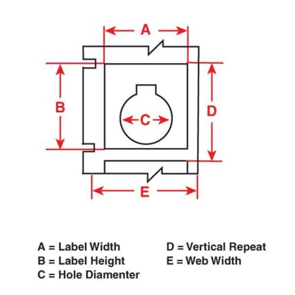 Brady 2-2/5" x 2-2/5", Adhesive Push Button Label, Black - THTEP-170-593-.5BK