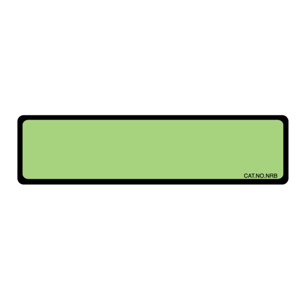 Nevs Blank Chart Labels 1-3/8" x 5-3/8" Lime w/Black - NRB-LIME