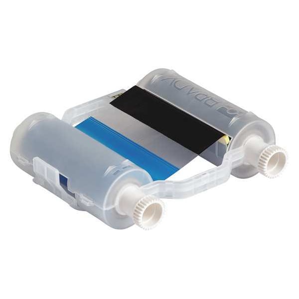 Brady Printer Ribbon, 4-21/64" W, 200 ft. L, Black/Blue/Red/Yellow - B30-R10000-KRYB-16